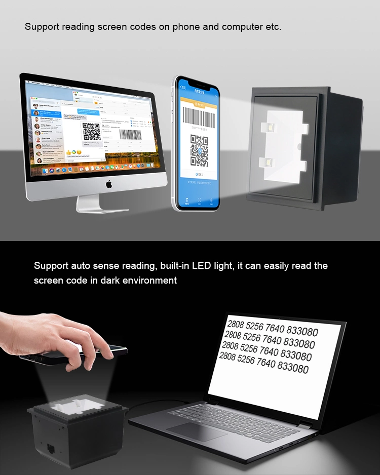 OEM 2D RS232 USB Qr Code NFC Card Barcode Scanner for Supermarket